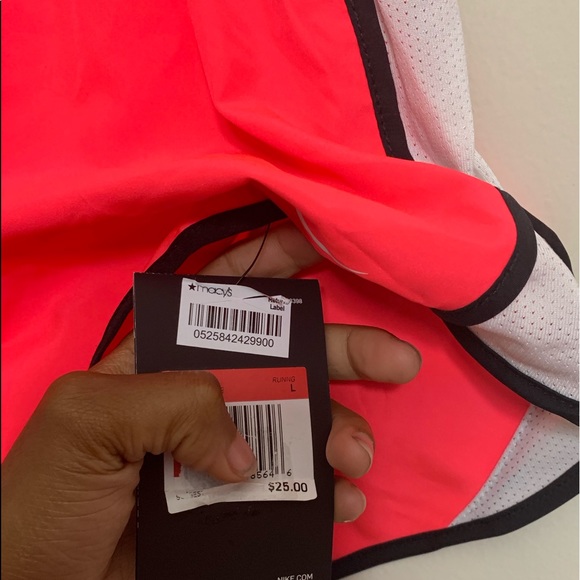 NWT.  NIKEE. Salmon PINK COLORED NIKE SHORTS - Picture 3 of 3